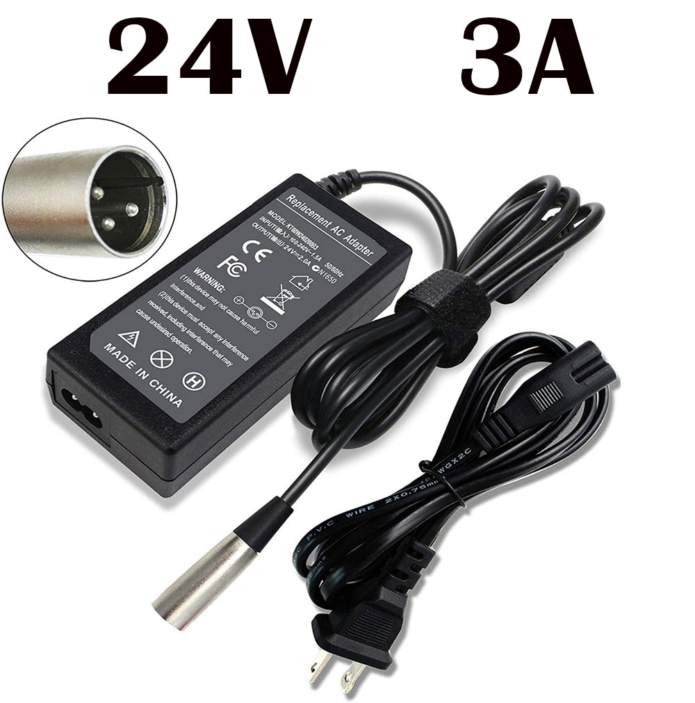 24V 3A 5A XLR Lead Acid Charger For Go-Go Elite Traveller Plus Jazzy Chair Wheelchair Wheels Razor Hoverboard: WHITE / AU