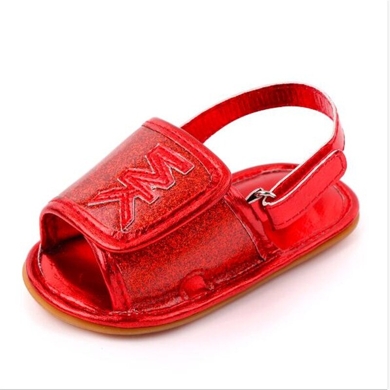 Chaussures d'été pour bébés | Sandales pour -nés, à la , semelle en caoutchouc souple, sandales respirantes, premières marchettes pour nourrissons: Rouge / 13-18 mois