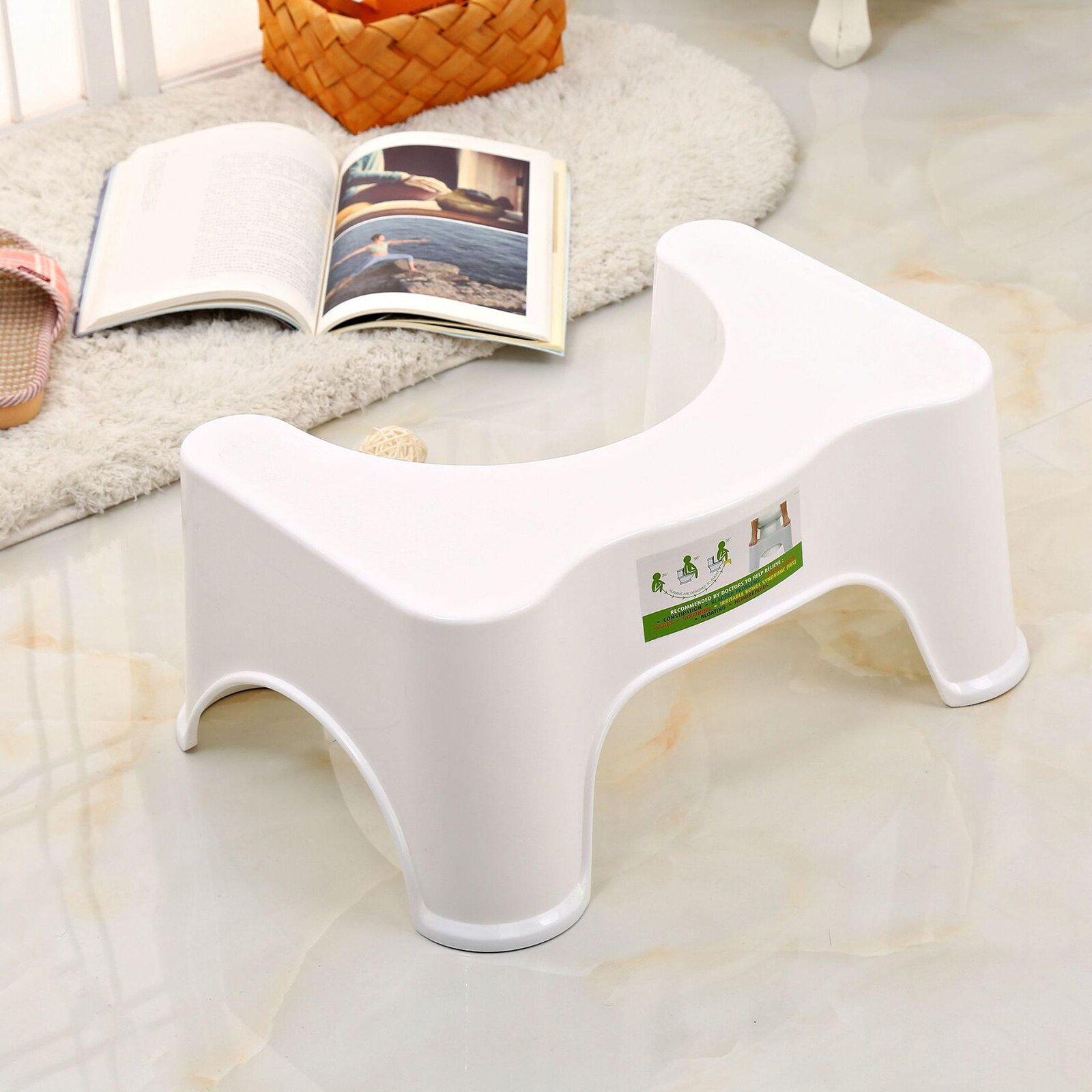 Tabouret de toilette squattant Portable en plastique aide de toilette à bord