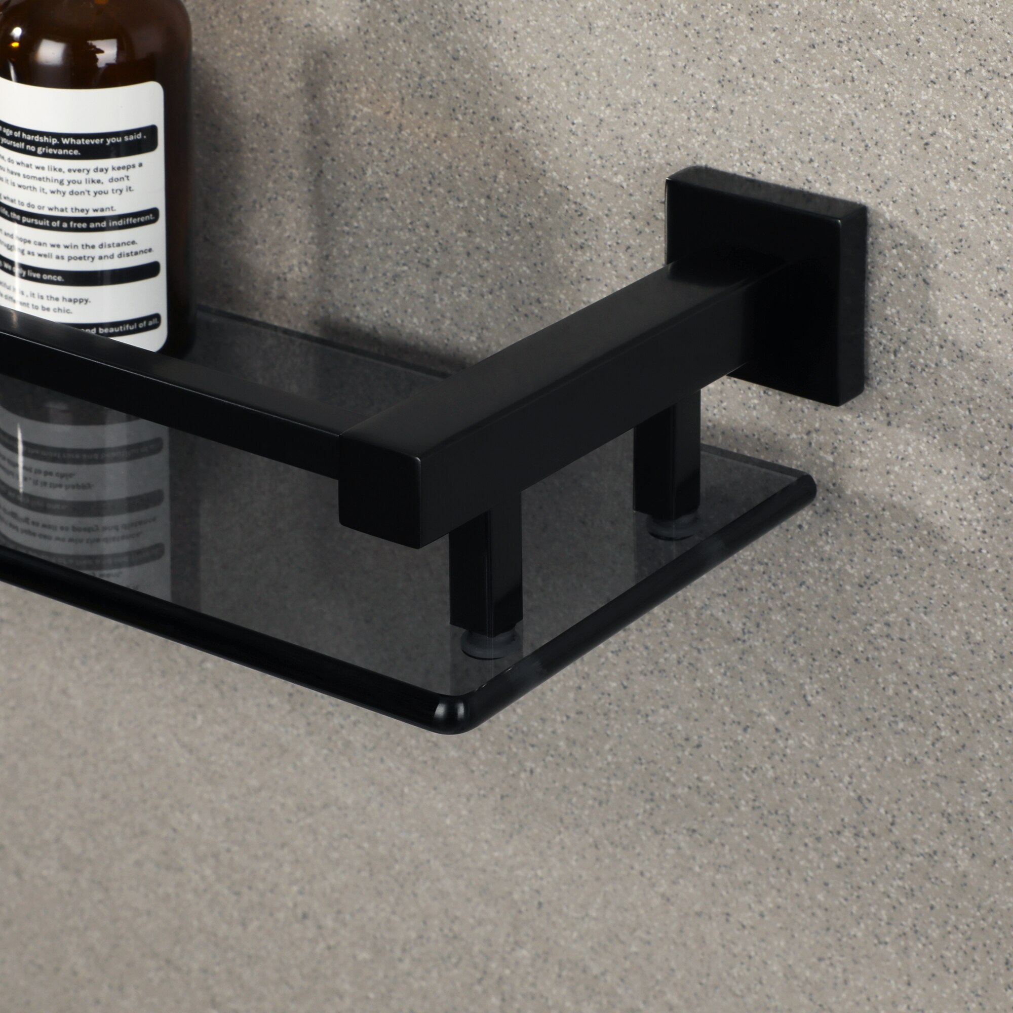 Blinq Guard Inloopdouche Schuifdeur 2-delig 120cm Mat Zwart Helder Glas 12 43235