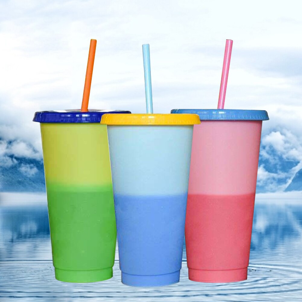 5PCS Color Changing Cups Durable Reusable Discoloration Cups