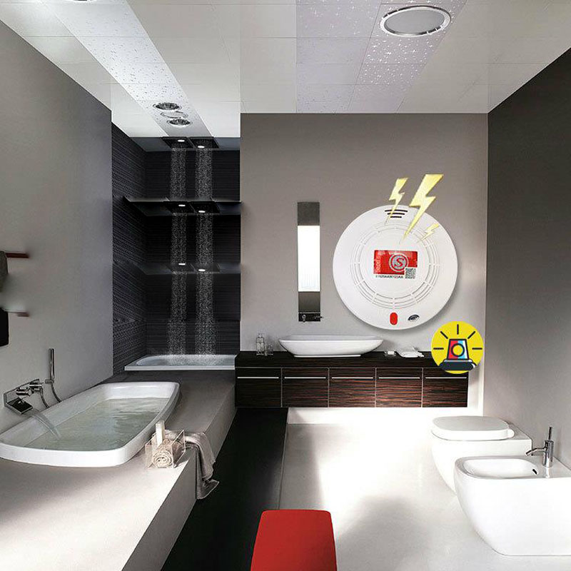 1pcs Smoke Sensor Alarm Wireless Sensitive Photoelectric Monitor Fire Smoke Detector For home Office Security Alarm YTCQ004