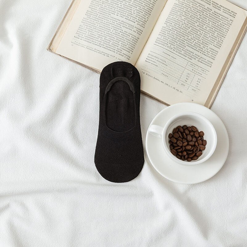 LKWDer-Calcetines de malla con agujeros para mujer, medias invisibles antideslizantes de silicona, de corte bajo, de algodón, para primavera y verano, 5 pares: B