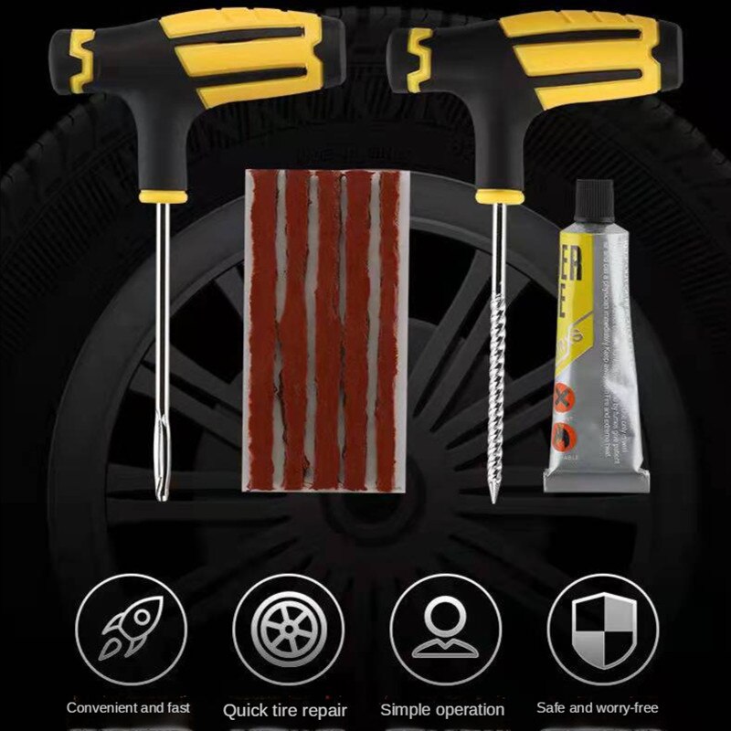 Universal Car Tire Repair Tool Kit Vacuum Tire Special Emergency Motorcycle Electric Car Universal Rubber Strip Fast Glue Liquid