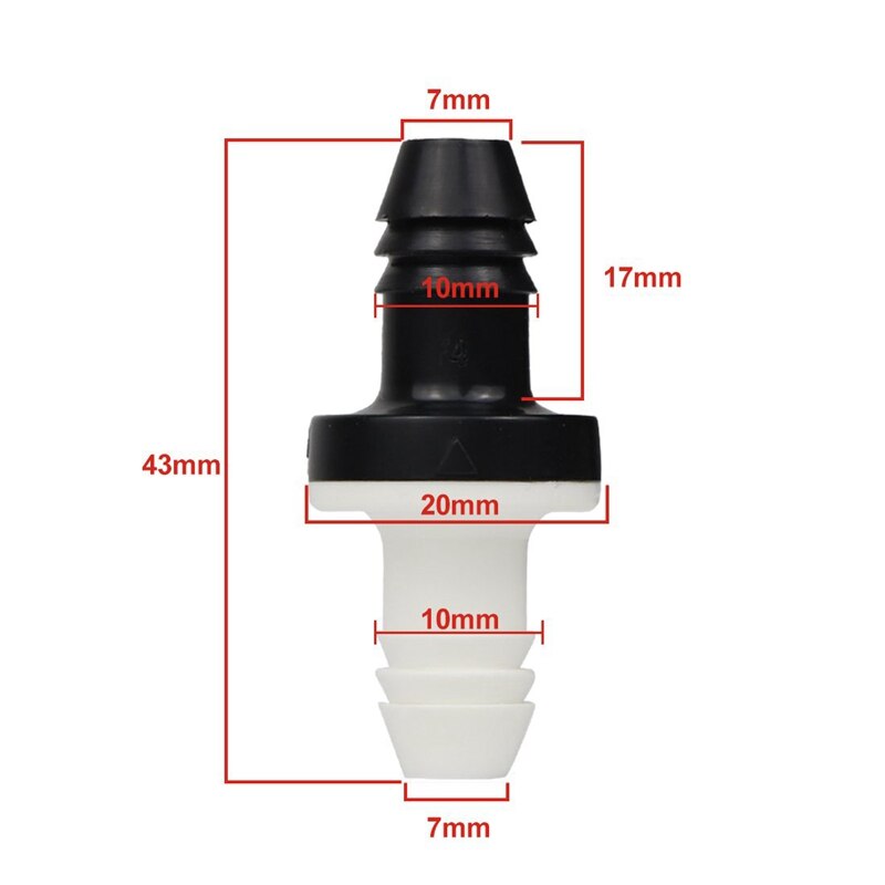 2Pcs 3/8 inch 10Mm Inline Abs One Way Water Non Return Check Valve For Fuel Gas Liquid Air