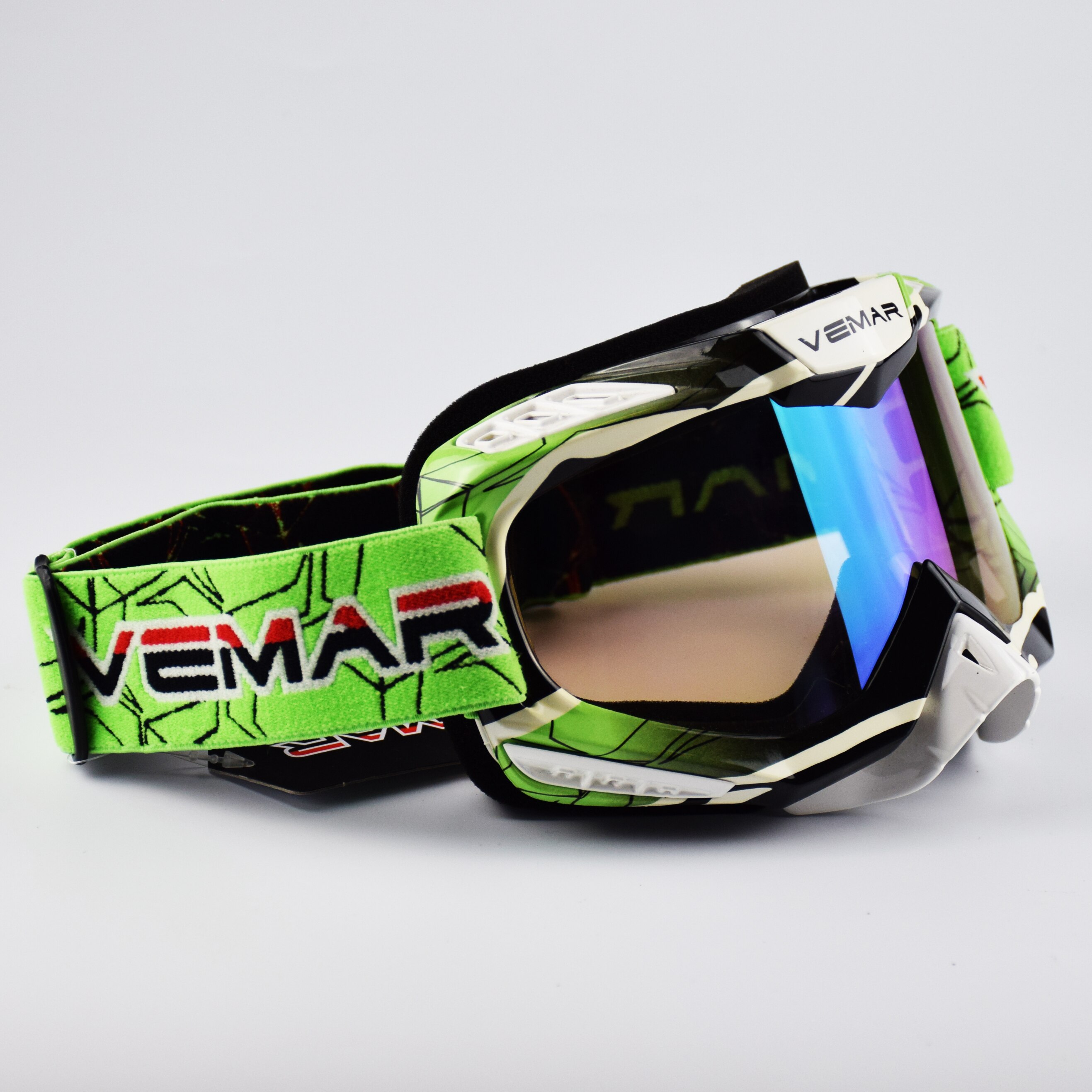 VEMAR Goggles Motorcycle Protective Gears Flexible Cross Helmet Face Mask Motocross Goggles Dirt Bike UTV Eyewear Gear Glasses