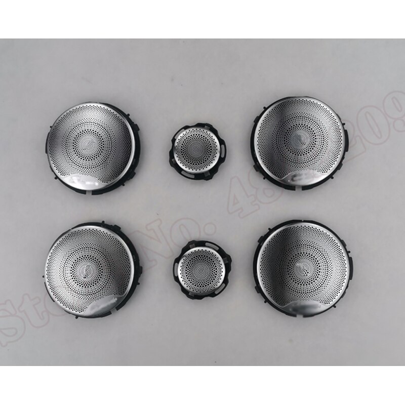 Audio Speaker Panel Voor Mercedes Benz C-Klasse W205 Auto 6 Covers Zilver Interieur Portierbekleding Luidspreker Midrange Deksel accessoires