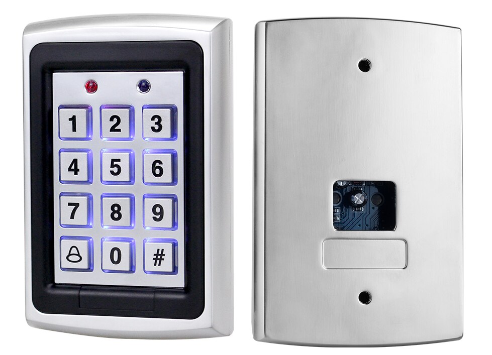 Waterproof Metal RFID Access Keypad With 1000 users 125KHz Card Reader Keypad Access System