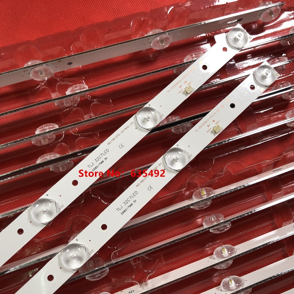 1set=3PCS LED Backlight strip bar 598mm for 32inch TV 7bars For JVC HL-00320A28-0701S-04 LT-32DE75