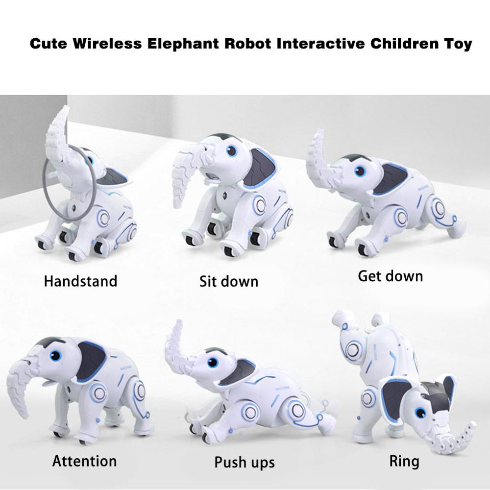 Nyeste rc kæledyr smart robot programmering smart elefant robot legetøj kan synge dans rc dyr legetøj til barn