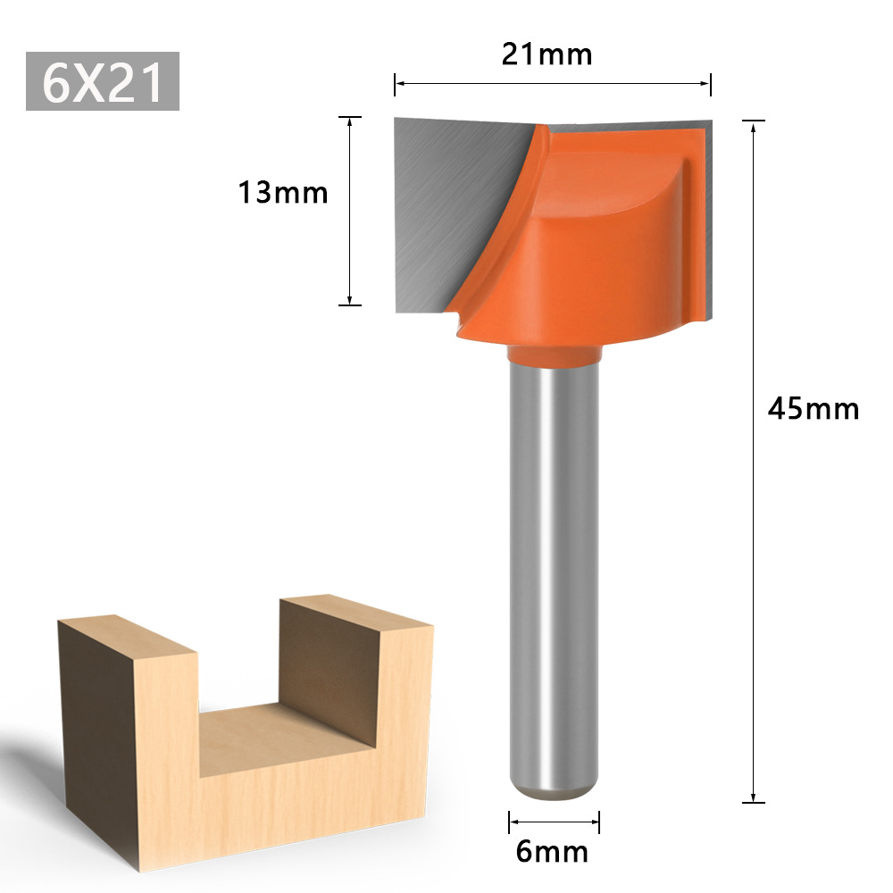 VACK 6/8mm Shank Cleaning Bottom Bit Engraving Wood Cutter Solid Carbide Milling End Mill 18mm 20mm 30mm 32mm Woodworking Tool
