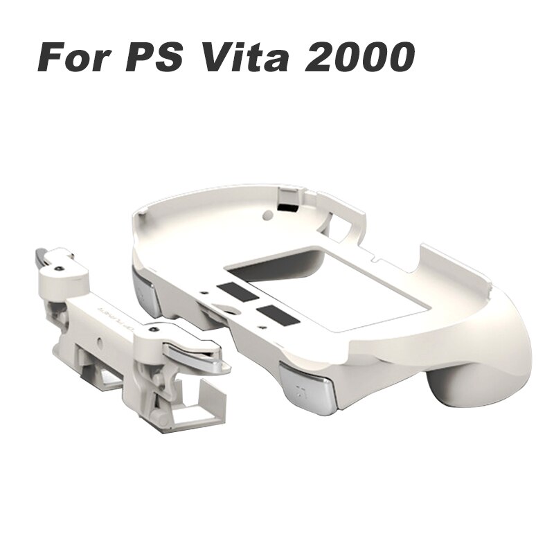 Frosted Hand Grip Joypad Stand Case with L2 R2 Trigger Button For PSV 2000 PS VITA PSV 2000 2000 Game Console Accessories: White PSV2000 suppor