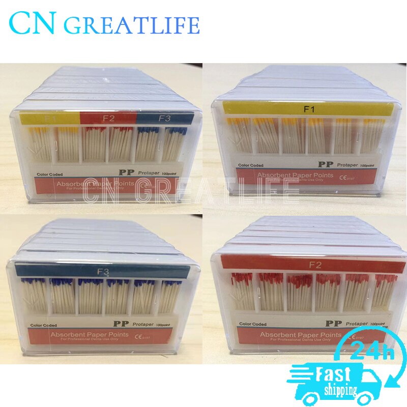 10 Box Dental Absorbent Paper Points for Files Root Cancel Endodontics Absorption F1 F2 F3