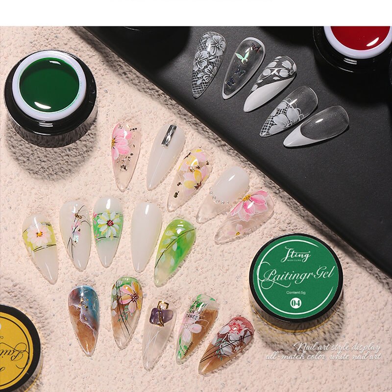 Colle de dessin extensible pour vernis à ongles, 5ml, Super forte, Gel araignée, extensible, élastique, Point à ligne