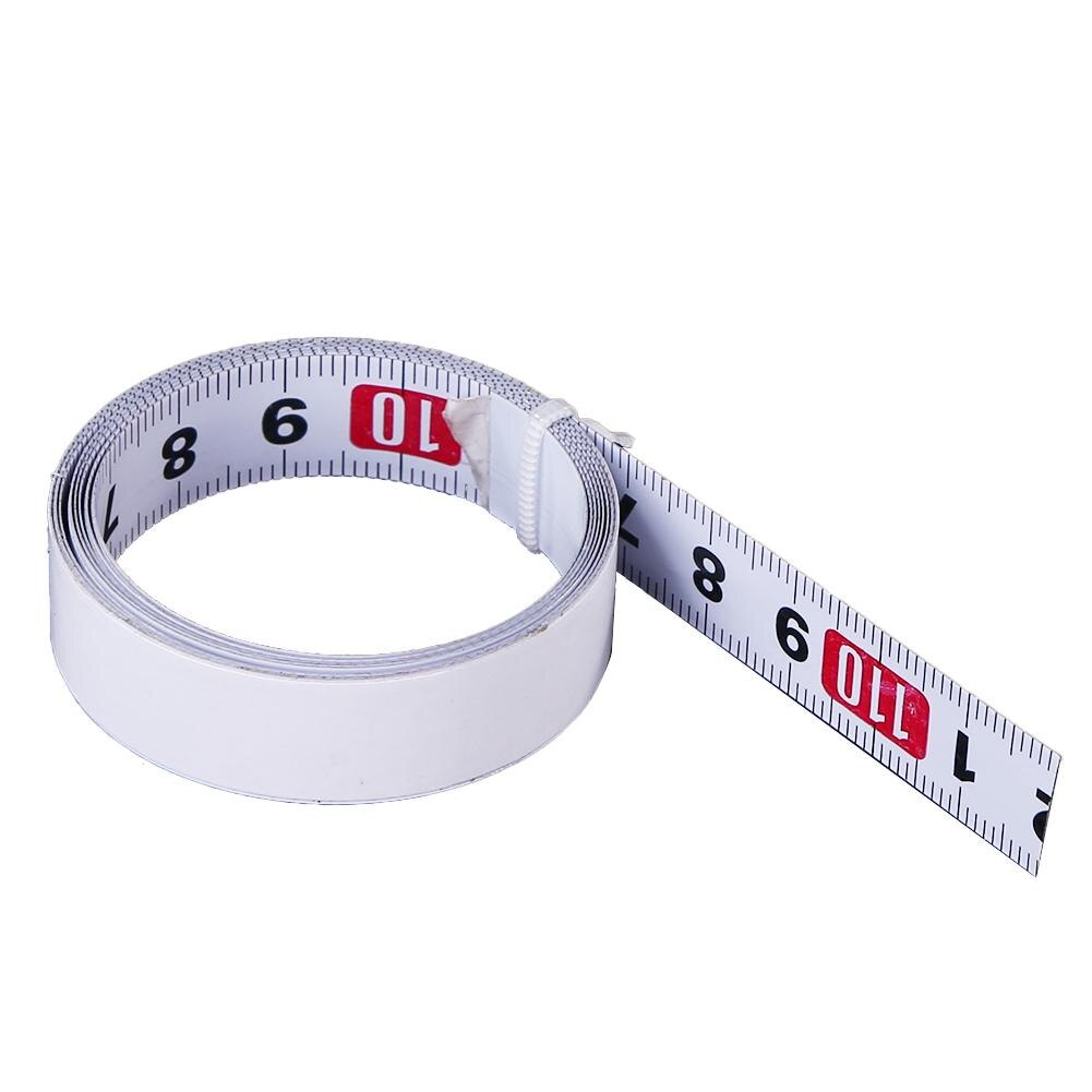 1m Stainless Steel Miter Track Tape Measure Self Adhesive Metric Scale Ruler Rust-Proof Durable And Wear-Resistant:  	R2L White
