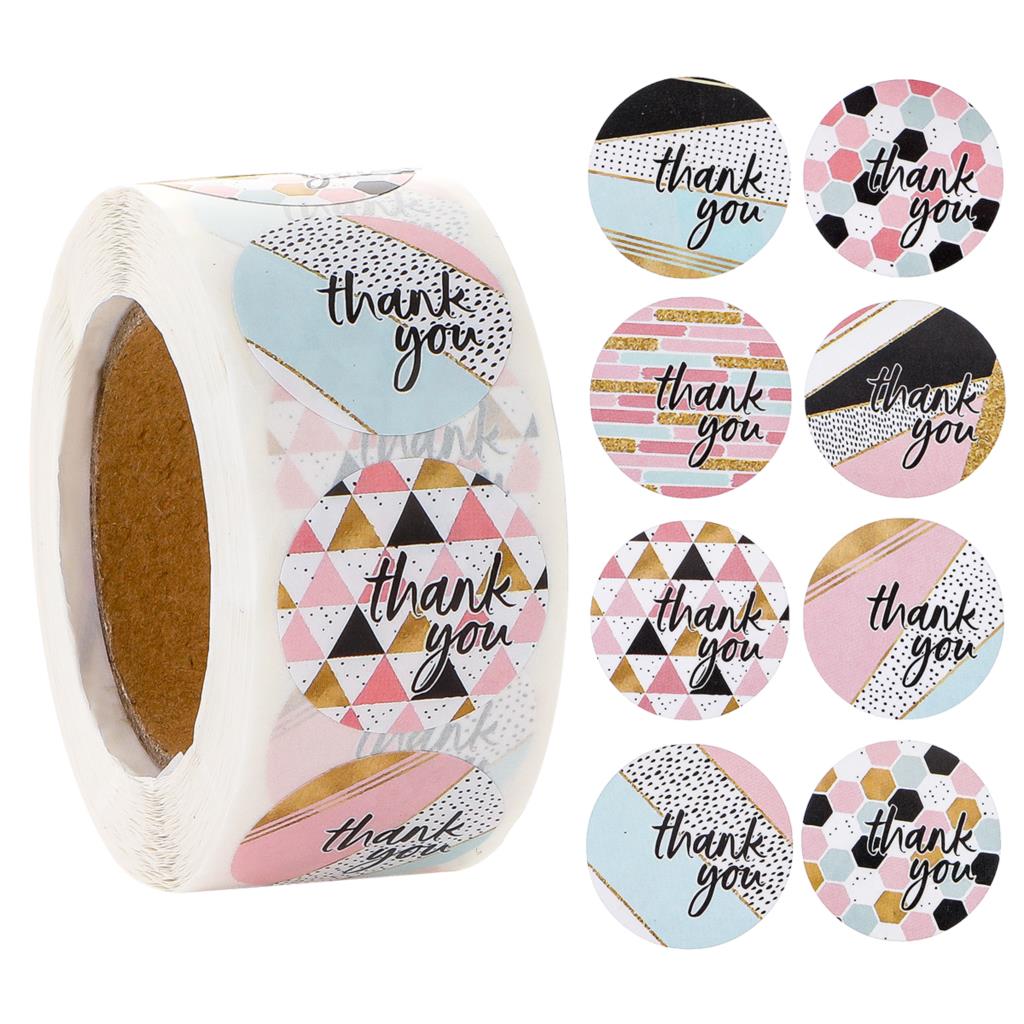 500PCS Thank You Sticker Sealing Stickers Thank You Love Diary Scrapbooking Stickers Party Decorations Labels