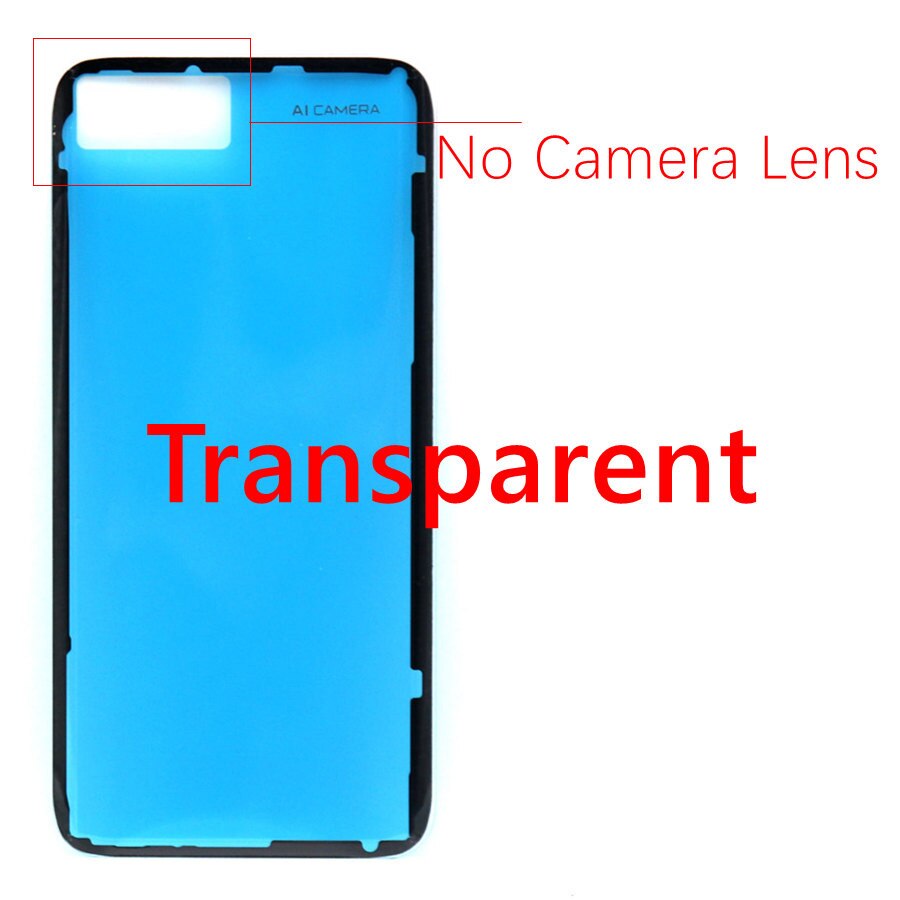 Back Glass for Huawei Honor 10 Battery Cover Rear Housing Door Glass Case For Honor 10 Back Battery Cover Panel With Camera Lens: Transparent No Lens