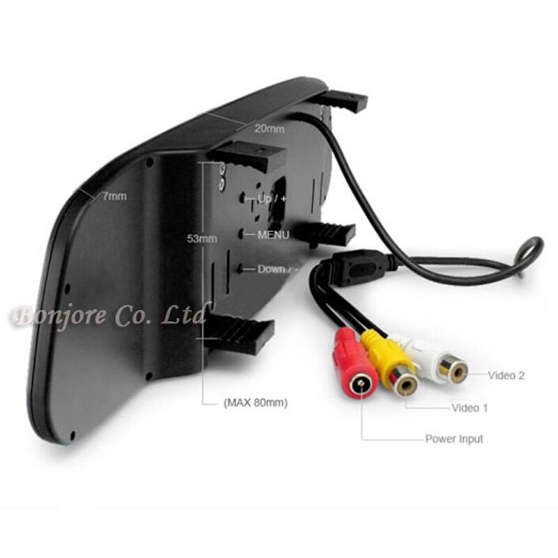 Cámara de marcha atrás inalámbrica para aparcamiento de coche, Monitor LCD de espejo de 4,3 pulgadas, luces IR de 800x480, cámara de visión trasera para camión