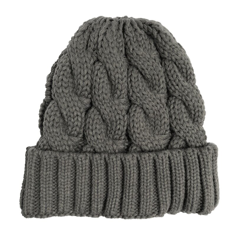 Hat autumn and winter woman knit warm innocent bonnet ponytail warm hat roll adjustable wool thick solid color: DH