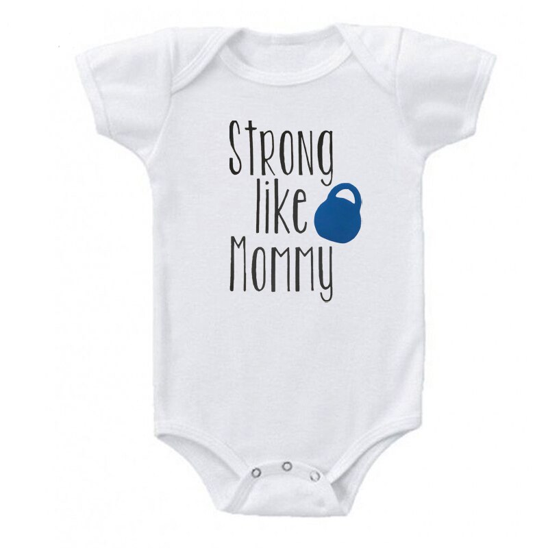 Shirerty Neugeborenen Baby Junge Mädchen Strampler Baumwolle Starke Wie Mutter Kurzarm Kleinkind Onesie Outfits Sommer Baby Kleidung