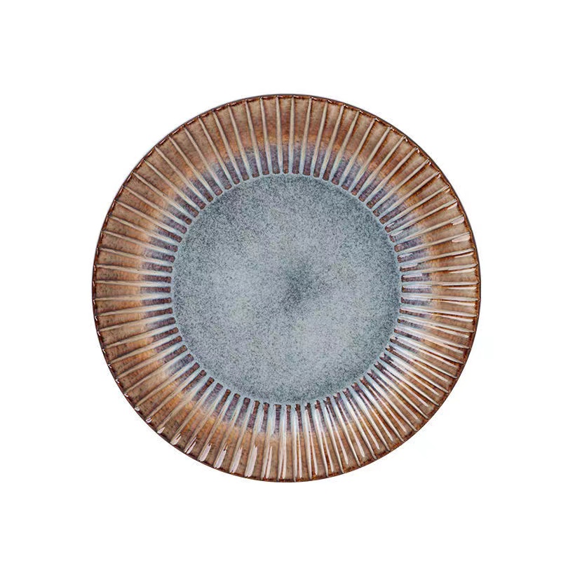 1pcs European Retro Ceramic Western Plate Personality Simple Oven Steak Plate Plate Salad Bowl And Mug