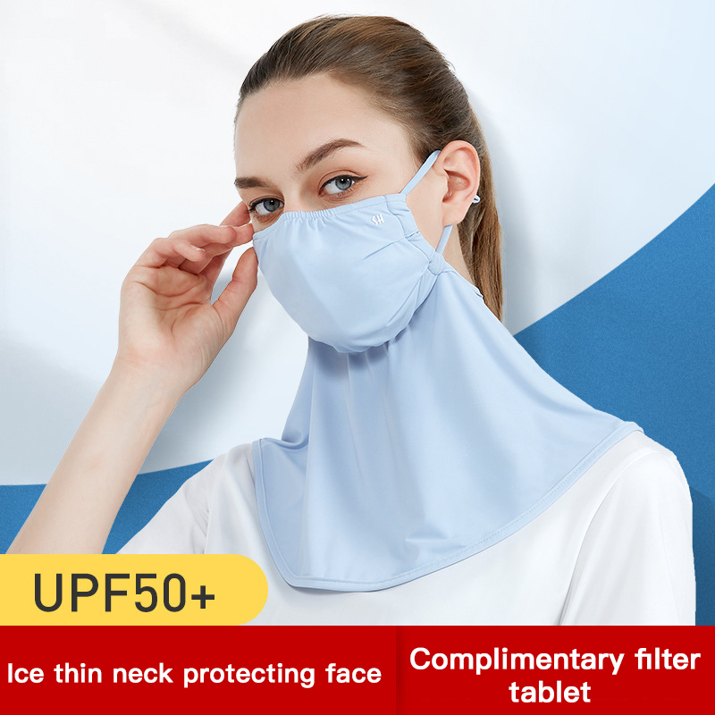 Máscara de montar protector solar de verano máscara de conducción al aire libre protección solar máscara protectora femenina fina transpirable Anti-ultravioleta cuello