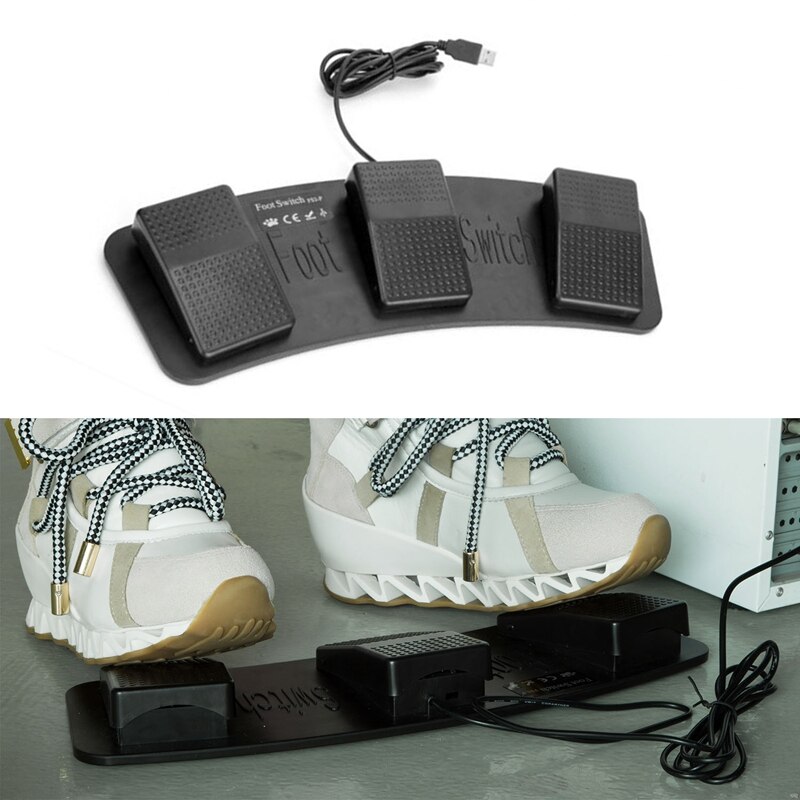 Fs3-P Usb Triple Voetschakelaar Pedaal Controle Toetsenbord Muis 3 Pedalen Simuleren Elke Sleutel Op Toetsenbord Combinatie Sleutel Hid Usb schakelaar