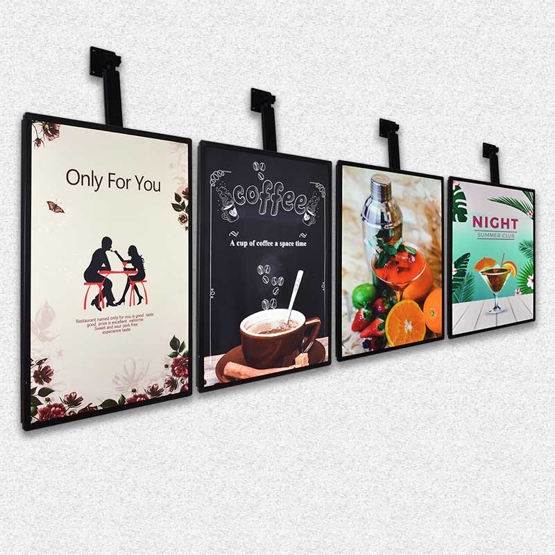 Led poster menu-board-fast-food menu display light box backlit picture frame