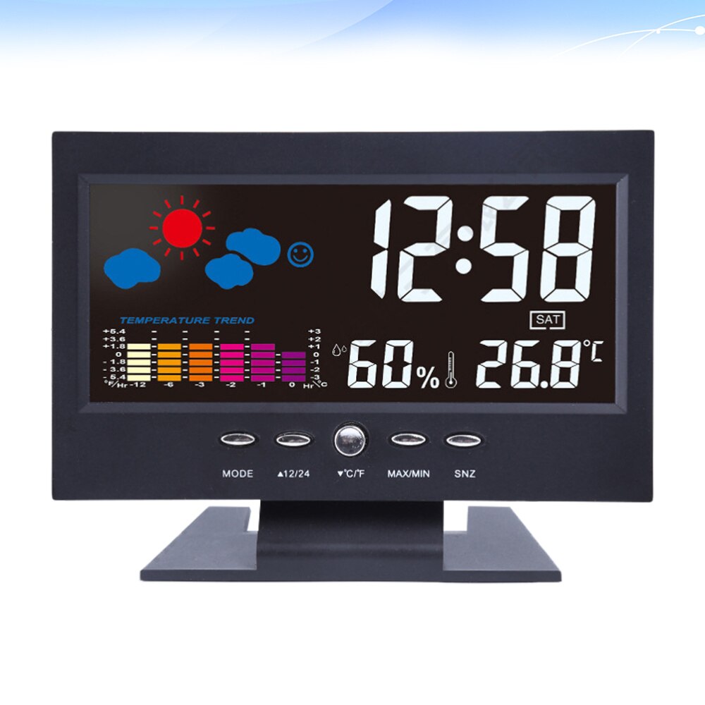 1pc wekkers met digitaal display, desktop, multifunctionele led-wekker met groot scherm, woondecoratie