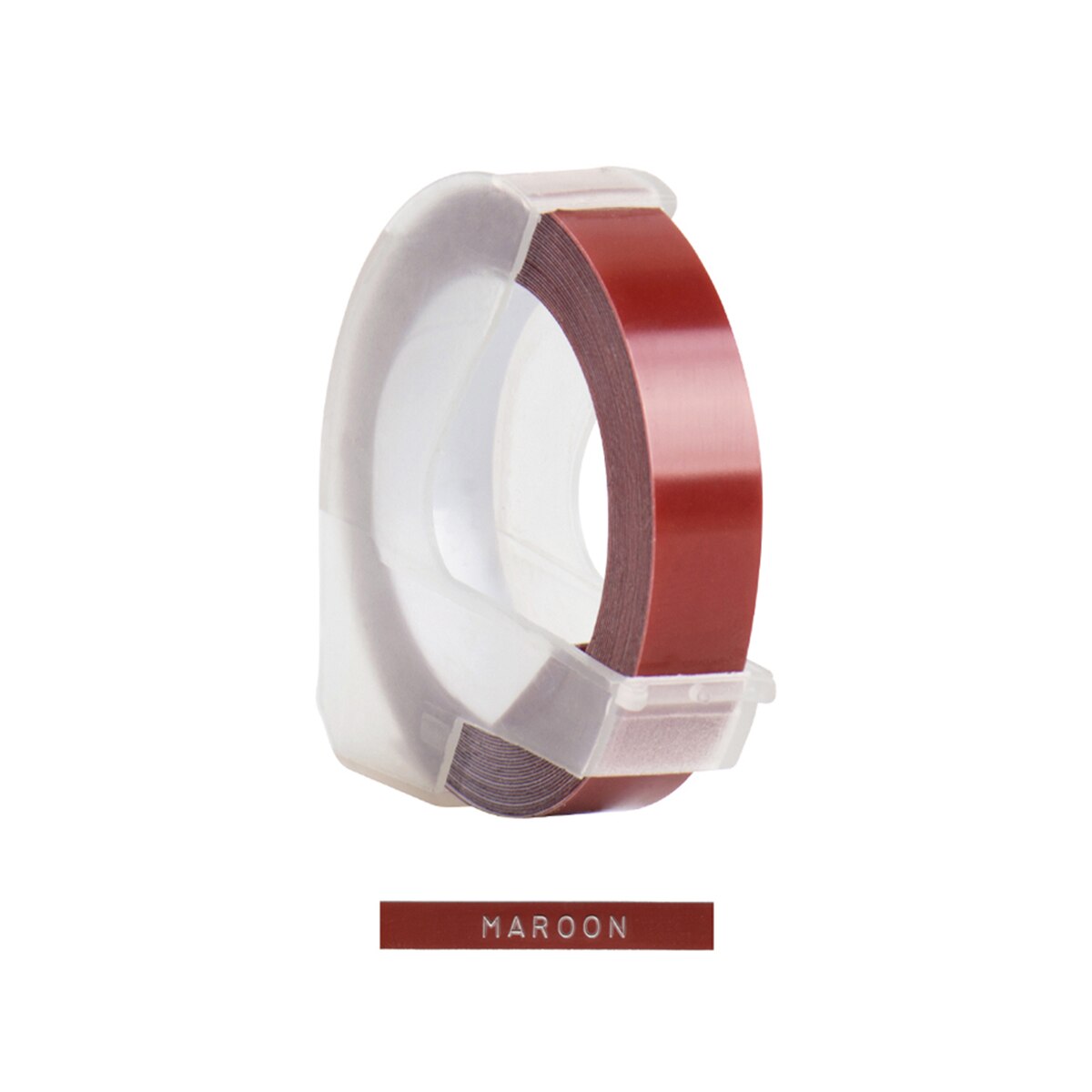 3D Plastic Embossing Label Tape Refill for DYMO 12965 1610 Label Maker with 3/8 Inch * 9.8 feet, 1 Roll: Maroon