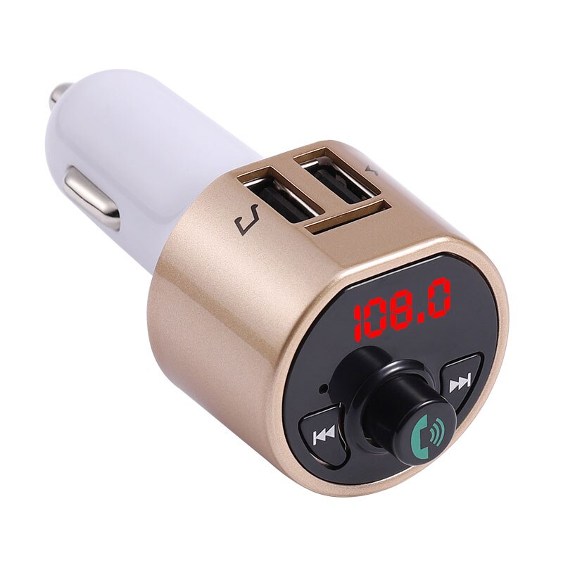 Wireless Bluetooth FM Transmitter Modulator Car Radio Adapter Car MP3 Player 3.1A Dual USB Car Charger Handsfree Car Kit Styling: Gold