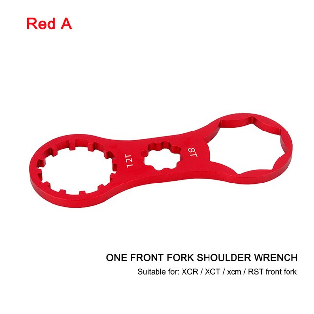 TOOPRE MTB Bicicletta Forcella Anteriore in Alluminio Chiave per Suntour XCM/XCR/XCT/RST montagna bicicletta Forcella cap Chiave Strumento di Riparazione di Smontaggio: bianca