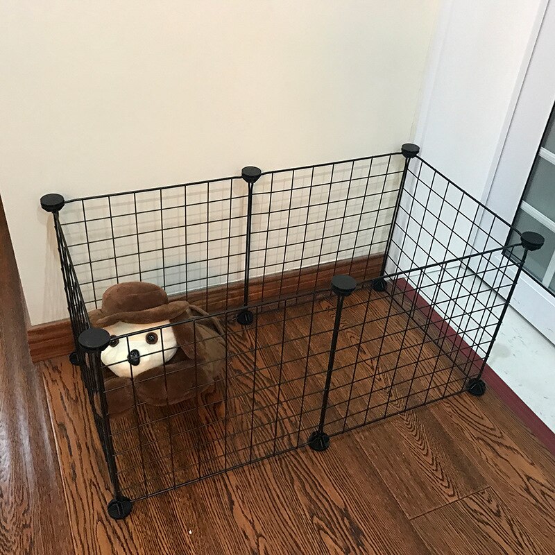 Clôture en fer pour animaux domestiques, chenil pliable pour chiot, exercice à la maison, porte de sécurité, fournitures pour chiens, caisse pour chat, lapin, Cage cochon d&#39;inde