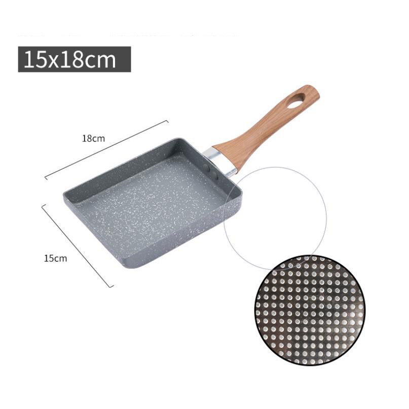 Aleación japonesa de aluminio Tamagoyaki sartén para tortilla antiadherente sartén freír huevo recipiente de panqueque utensilios de cocina tortilla Waffles: grey