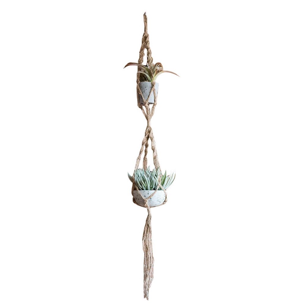 Handmade Macrame Plant Hanger Flower / Pot Hanger Pot Tray for Wall Decoration Countyard / Garden Pot Tray for Plant: 04