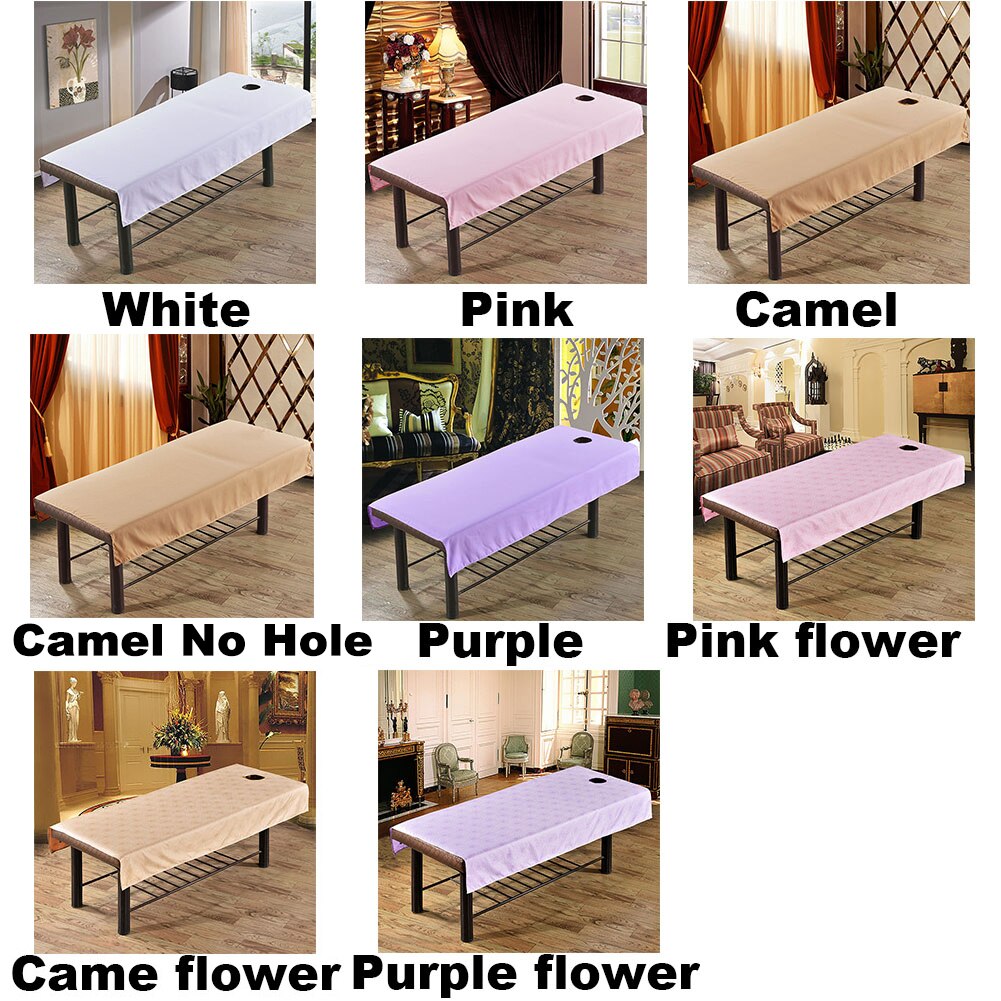 Tafelhoes, massagebedlaken, bank met gezichtsgat, zacht, waterdicht, machinewasbaar, herbruikbaar, spa-salon, cosmetisch polyester