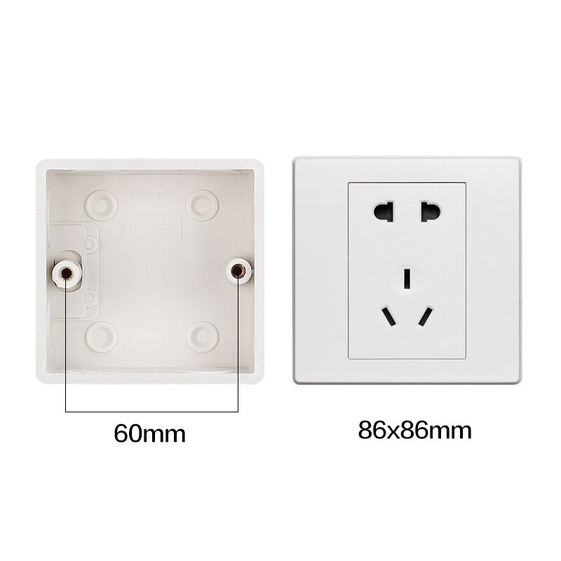 Type 86 kassette fortykket pvc samledåse universal skjult stikkontakt boks bund skjule stash