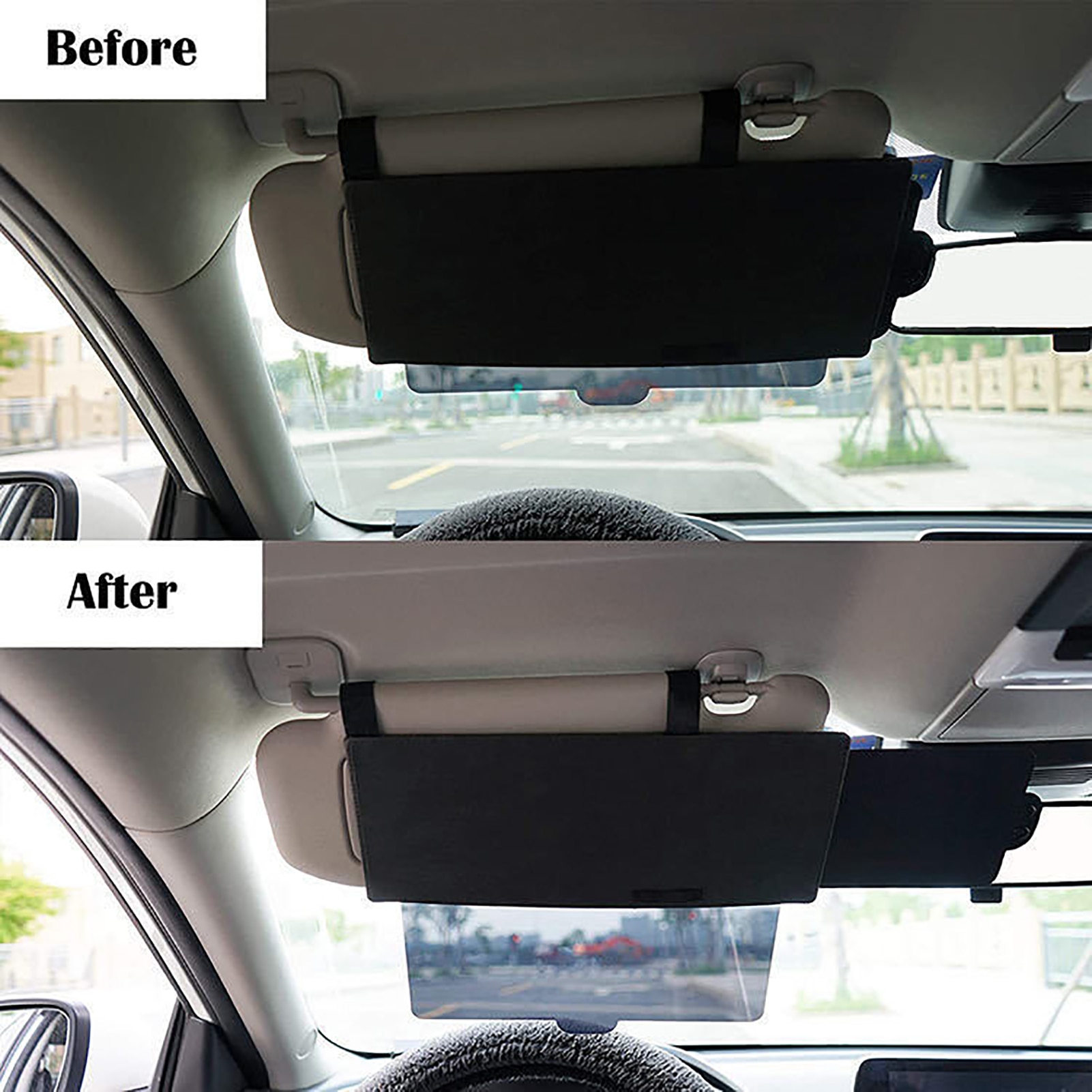 Car Sun Visor Retractable Multifunctional Vehicle Goggles Front Side Sunshade Car Supplies