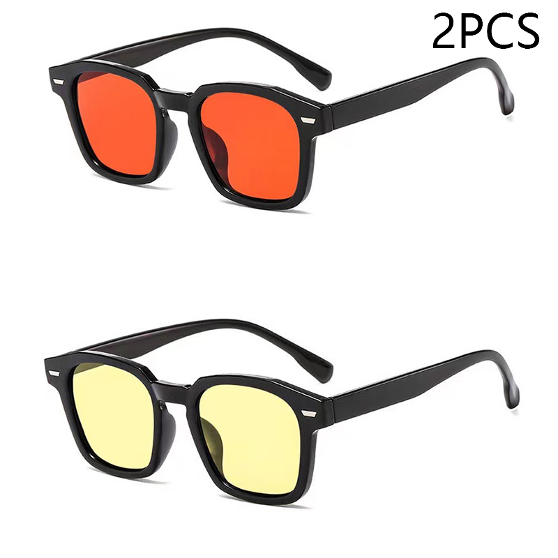 Unisex Rectangle Vintage Sunglasses Retro Sun Glasses Female Lady Eyeglass Cat Eye Casual Goggles UV400: Pink