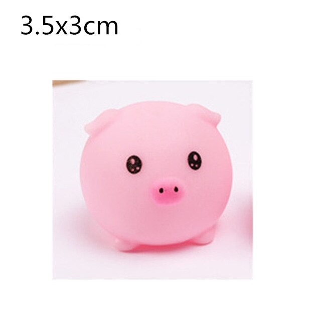 1 stk søde 4.5cm hundelegetøj pink skrigende gummigris kæledyrslegetøj knirke squeaker tygge hjemmepynt tyggelegetøj til hunde: E