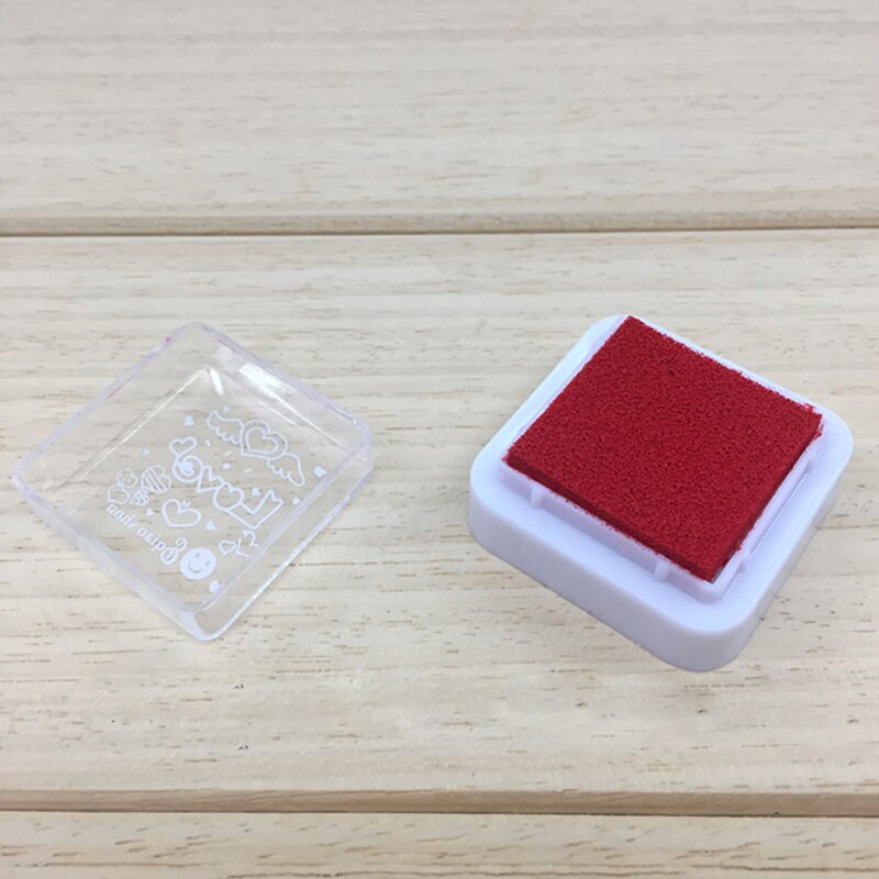 24 farver firkantet ren farve farve blæk pad mini svamp gør det selv stempel blæk pude papirvarer skoleartikler