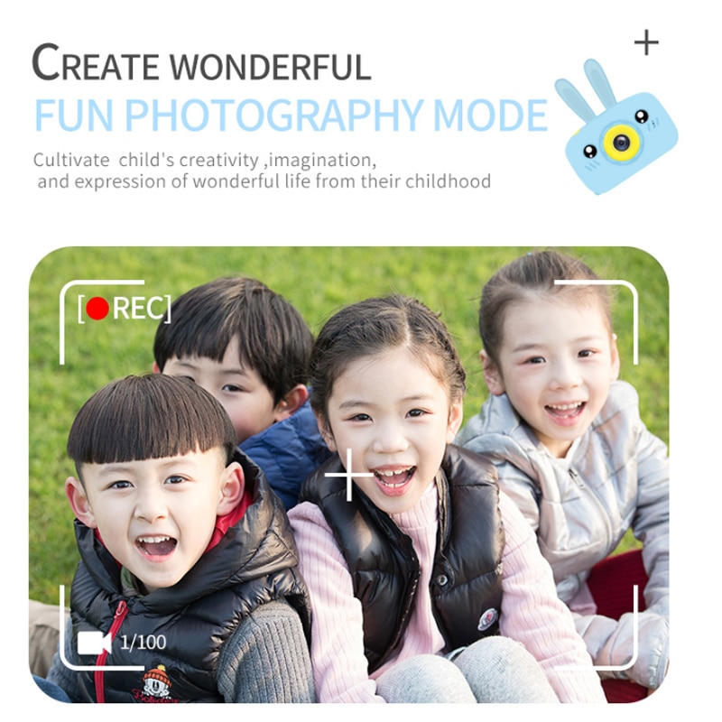 Mini crianças câmera 1080p hd completo portátil câmera digital com vídeo 2 Polegada tela de exibição para o jogo do miúdo estudo câmeras dos desenhos animados