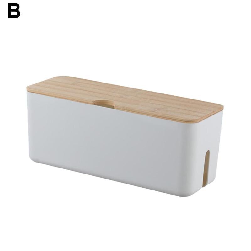 Cable Storage Box Power Strip Wire Case Anti Dust Charger Socket Organizer Wall-mounted Junction Box Storage Bin Wire Management: B