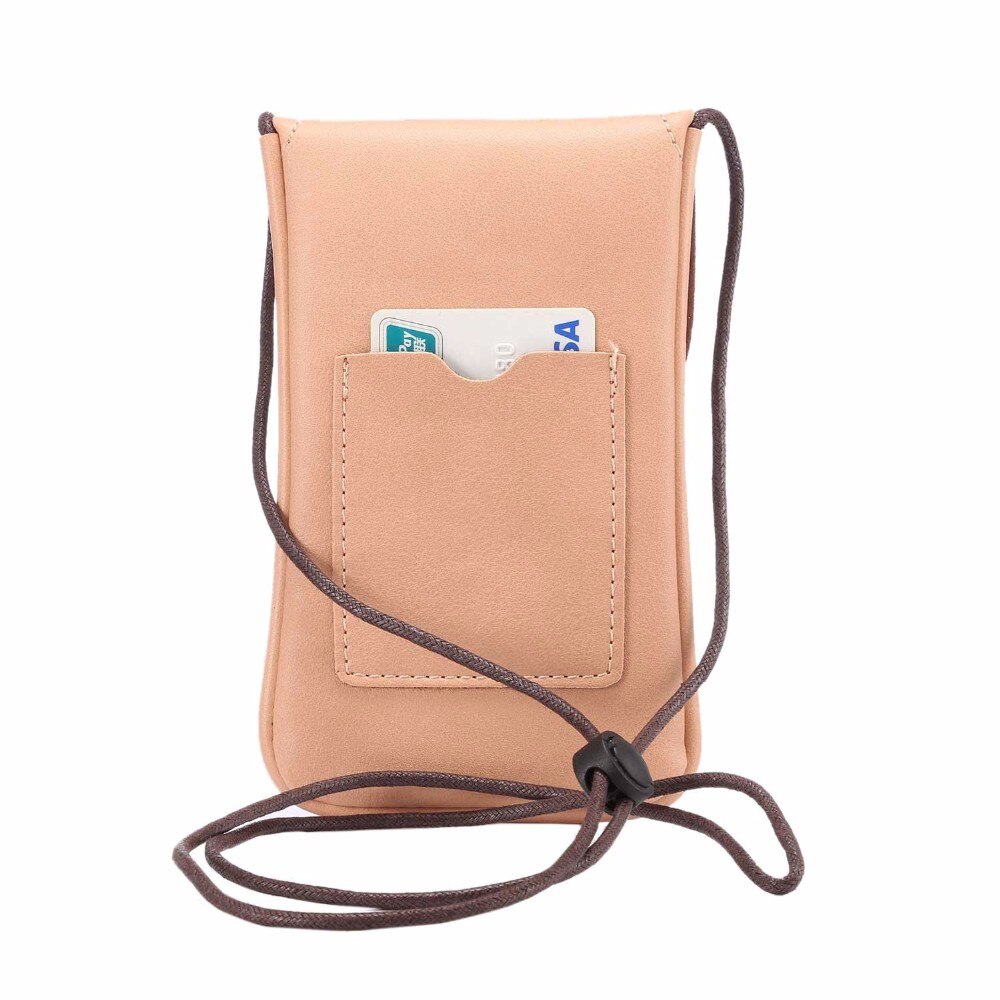 SUBIN Universal- Leder praktisch Tasche Schulter Tasche Brieftasche Beutel fallen Nacken Gurt Für Samsung Für iPhone Für Huawei Für HTC LG