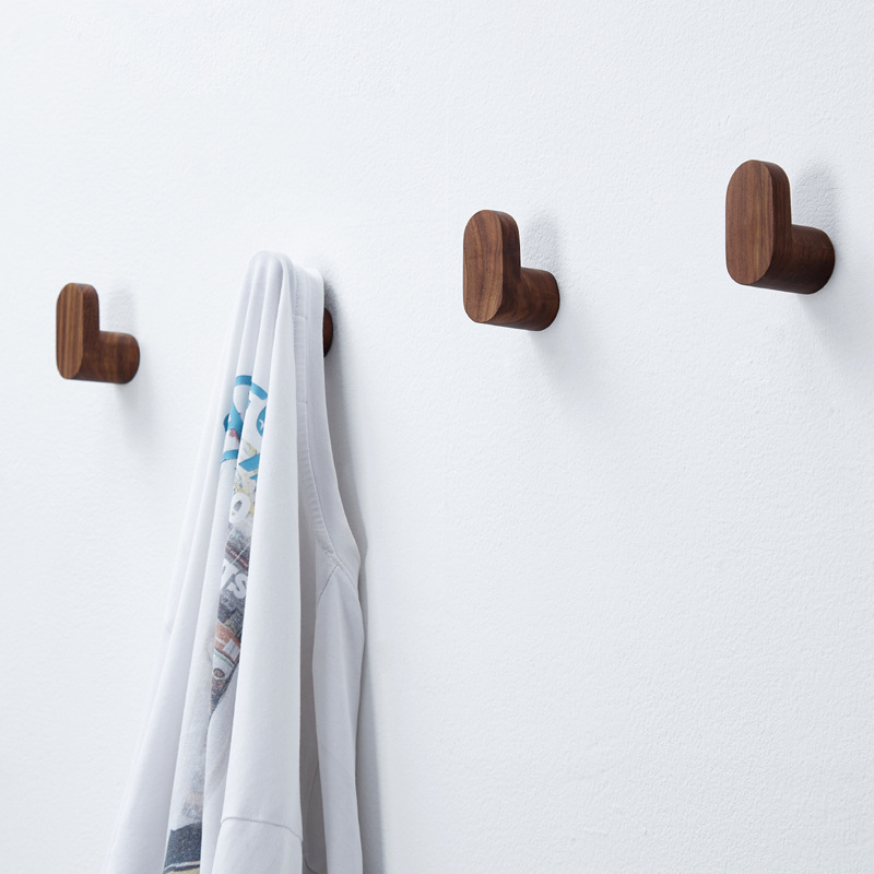 1/2 stuks natuurlijk hout kleerhanger wandmontage kapstok decoratieve sleutelhouder hoed sjaal handtas opslag hanger badkamerrek