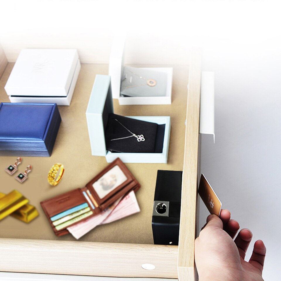 Invisible Sensor Lock EMID IC Card Drawer Digital Cabinet Intelligent Electronic Locks For Wardrobe Furniture Hardware