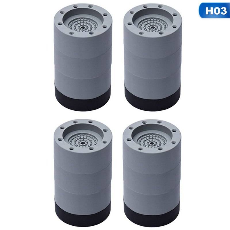 4PCS/Set Washing Machine Support Anti-slip Anti Vibration Dryer Raise Height Feet Pads Shock Noise Cancelling Machine Support: 8.5cm
