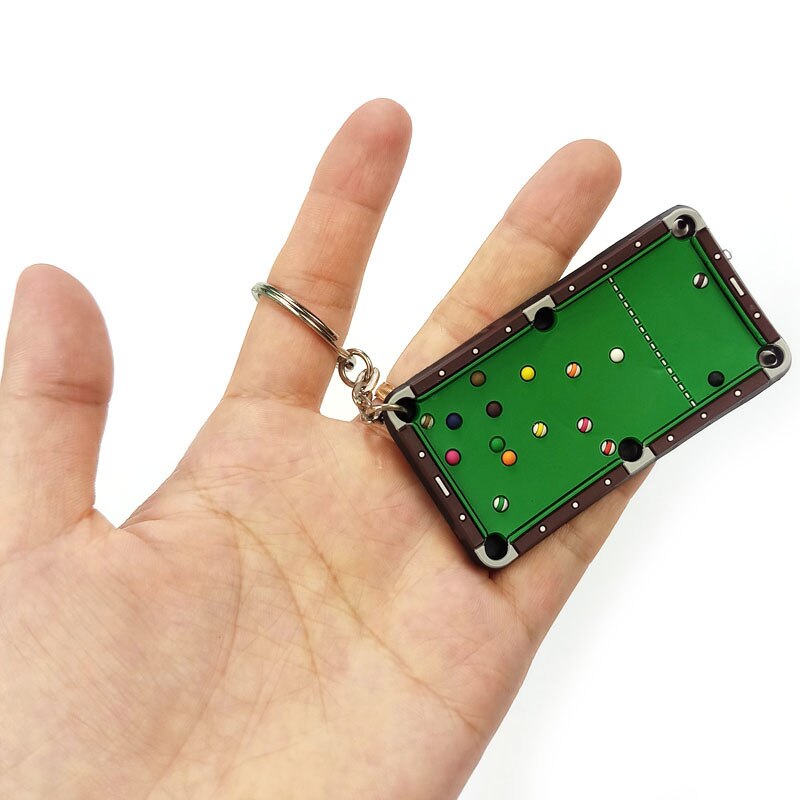 2 st mjukt gummi snookerbord nyckelringar biljardbord tillbehör porslin