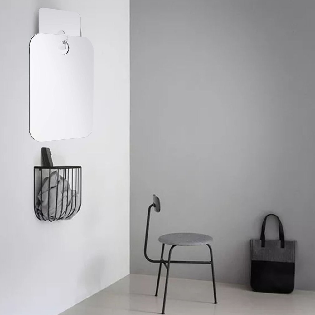 Draagbare Anti-Fog Spiegel Lichtgewicht Homehold Waterdichte Wand Gemonteerde Geschikt Voor Badkamer Handige Spiegel Compact