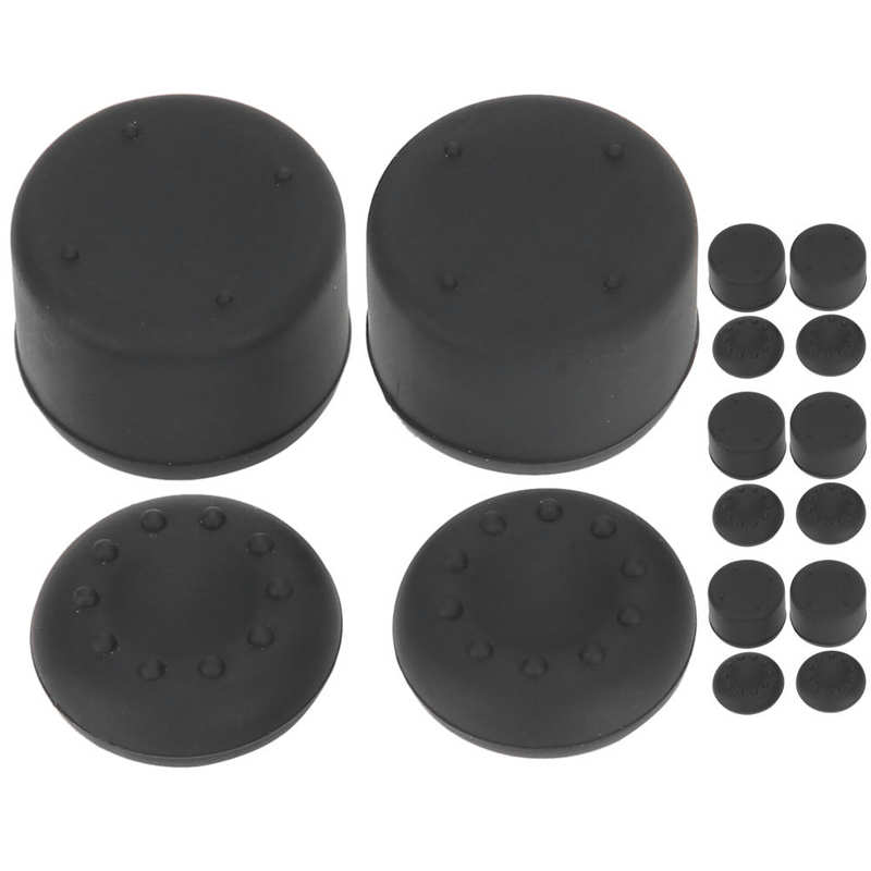 4 Set Joystick Zwart Siliconen Controller Thumb Stick Grip Joystick Knop Cover Wear‑resistant En Non‑slip Voor PS4/ PS5